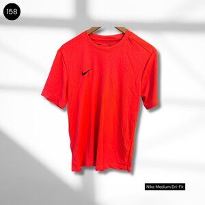 Nike Dri-FIT T-Shirt | Medium | Bright Red Athletic Top
